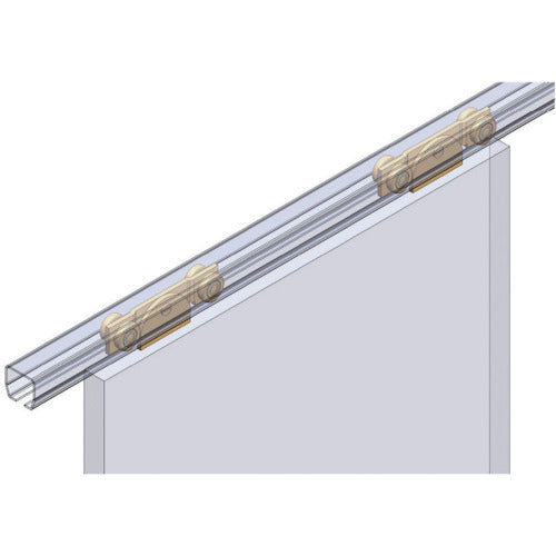 HELM Nico No. 25 Door Hanger Bearing Double Wheel Welded 25HE-4WHB-AY 1 pc