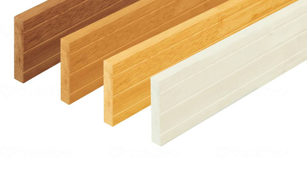 Pine wood base plate 80mm wide (with line on one side) M brown 2m