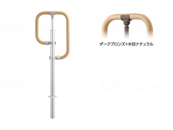 Matsuroku BAUHAUS Free R Rail Embedded G-Type Stand Dark Bronze + Mokume Natural