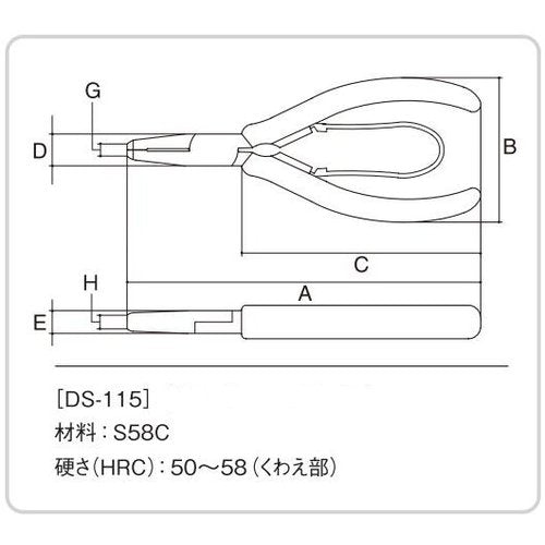 スリーピークス ミニトラスねじプライヤー(バネ付) 116.5mm DS-115TZ 1 丁