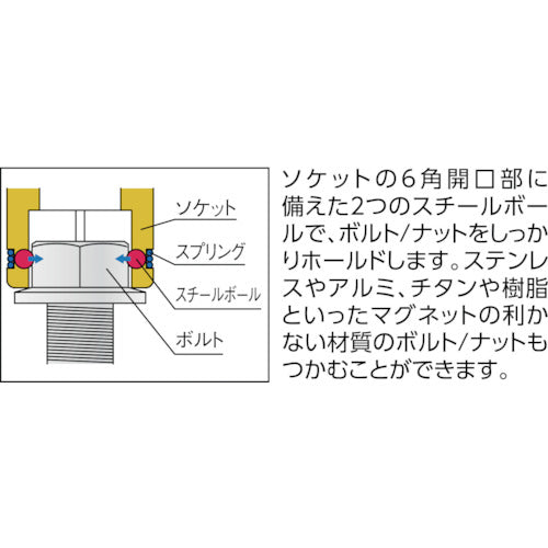 Ko-ken 너트 그립 소켓 삽입각 9.5mm 대변 13mm 3350M-13 1개