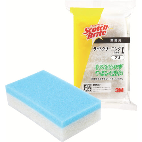 3M 스카치 브라이트 라이트 클리닝 타와시 L 블루 140X83mm L/CL L BLU 1개