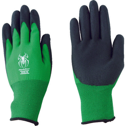 Kawanishi PVC Backless Gloves Spider Green L 1P 2530G-L 1 Pair