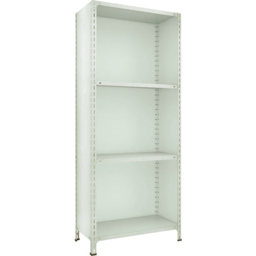 TRUSCO Steel Rack Lightweight Shelf with Back and Side Panels 1800 x 600 x H2100 4 Tiers Neo Gray 76W-24 1 Unit