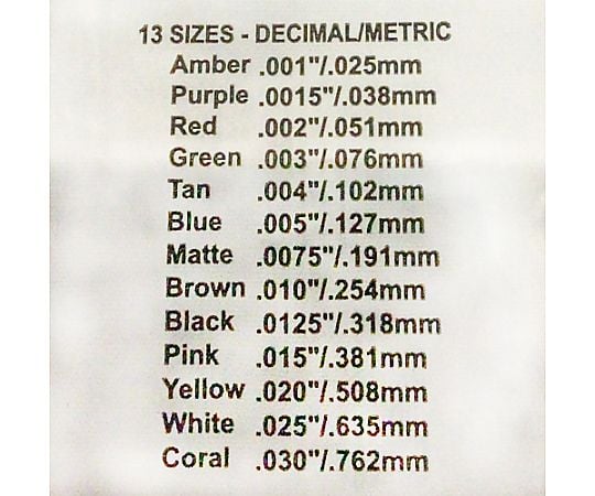 125mm/13매 세트 시크네스 게이지(플라스틱제) EA725RB-30 1조