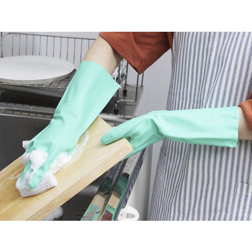 Vinylstar bulk purchase PVC gloves Towa Robe Fleur Atsute Green M (20 pairs) 705-M 1 bag