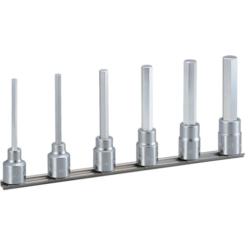 TONE Long Hexagon Socket Set (with holder) 6pcs, 12.7mm drive, HH406L 1 S