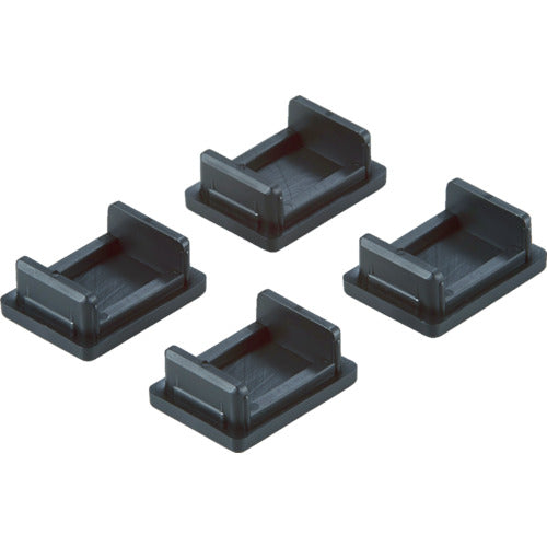 TRUSCO Steel Rack M1.5 Type Light-Medium Duty Shelf Resin Base 4 Pieces M1.5-JB4S 1 S