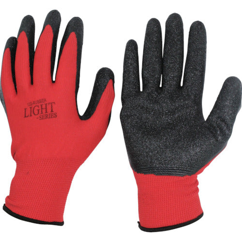 Otafuku 13G Natural Rubber Backless Gloves Red L A-371-RD-L 1 pair