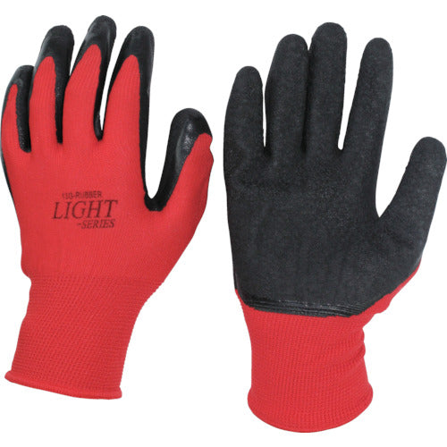 おたふく 13G天然ゴム背抜き手袋 レッド M A-371-RD-M 1 双