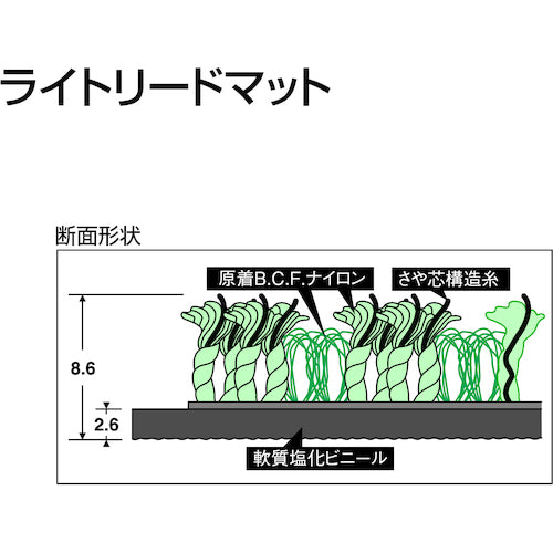 テラモト 屋内マット ライトリードマット グレー 600×900mm MR-023-040-5 1 枚