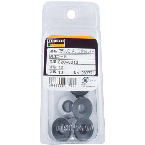 TRUSCO Bonded Washer Stainless Steel M3 40 Pieces B20-0003 1 PK