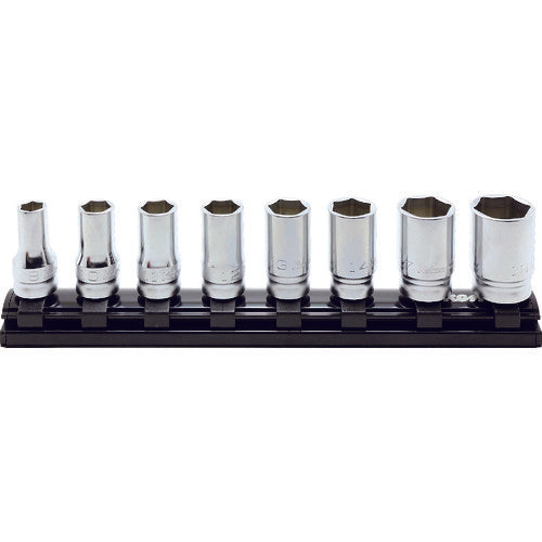 Ko-ken 9.5mm 삽입 Z-EAL 세미 딥 소켓 레일 세트 8개 세트 RS3300XZ/8 1 S