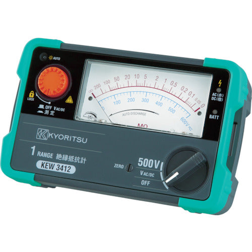 KYORITSU 3412 1-range analog insulation resistance tester KEW3412 1 unit