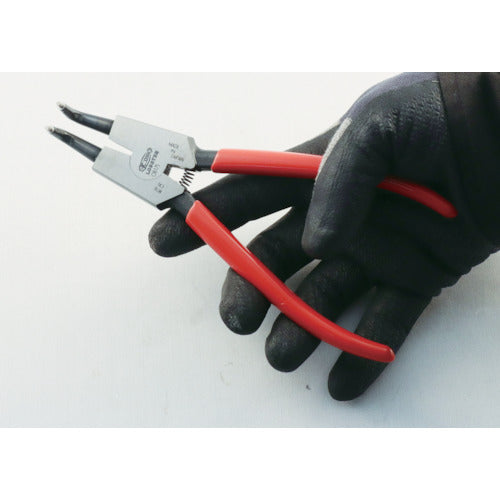 EBI Snap Ring Pliers for Shafts, Curved Jaws, Total Length 163mm, OB175, 1 Piece
