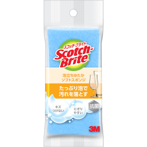 3M 스카치 브라이트 거품 서 유타카 스폰지 블루 WS-77KB 1개