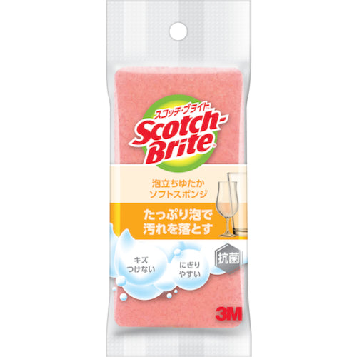 3M 스카치 브라이트 거품 서 유타카 스폰지 핑크 WS-77KP 1개