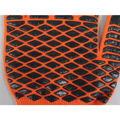 후쿠 토쿠 미끄럼 방지 장갑 천연 고무 빠는 오렌지 무료 791-ORG 1 쌍