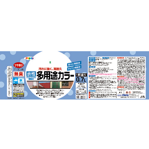 아사히펜 수성 다용도 칼라 0.7 L 윤기 지우기 흰색 460721 1 캔