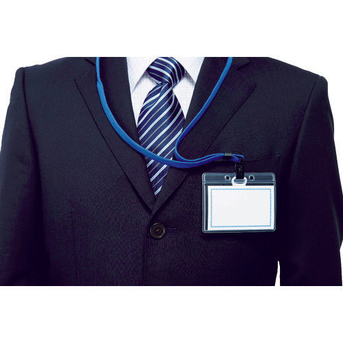 TRUSCO ストラップ付ホイッスル名札 ソフト 赤 TNH-S-R 1 枚