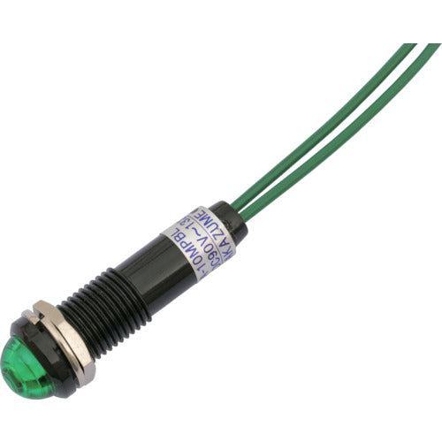 사카즈메 LED 표시등 DA-10MPBL (AC/DC100V 접속) Φ10 녹색 DA-10MPBL-AC/DC100V-G 1개
