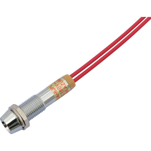 サカズメ LED表示灯 DA−8JPL (AC/DC200V接続) Φ8 赤 DA-8JPL-AC/DC200V-R 1 個