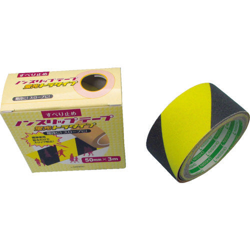 Nitto Elmate Fluorescent Non-Slip Tape 50mm x 3m Yellow/Black LKST-50 1 Roll