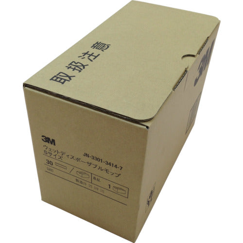 3M ウェットディスポーザブルモップS (30枚入) DISPO MOP S 1 箱