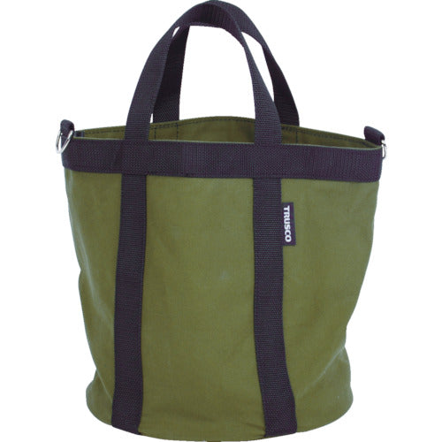 TRUSCO ソフトタフ電工バケツ Φ200X200 オリーブドラブ色 TSDB-200-OD 1 個