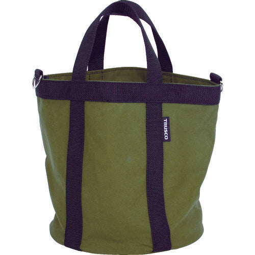 TRUSCO ソフトタフ電工バケツ Φ240X240 オリーブドラブ色 TSDB-240-OD 1 個