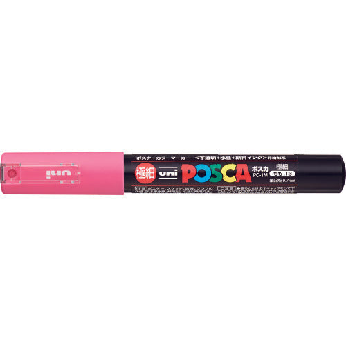 uni 水性顔料マーカー ポスカ 極細 桃 PC1M.13 1 本