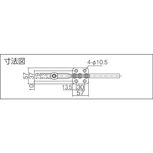Ikura Downward Pressing Toggle Clamp Stainless Steel Horizontal Handle (31207) ISK-38BL0-2S 1 pc