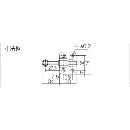 育良 下方押え型トグルクランプ 垂直ハンドル(31312) ISK-40A0 1 個