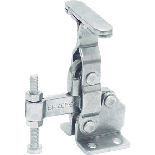 양육 하향 누름형 토글 클램프 스테인리스 수직 핸들(31317) 클램프 암 이동 각도 95° 플랜지 베이스 체결력 1.0kN ISK-40P0-2S 1개