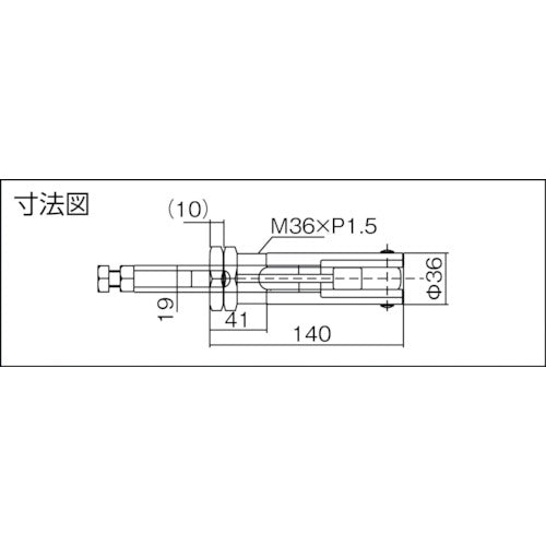育良 横押し型トグルクランプ スチール(31455) ストローク43mm ブラケット取付型 押圧力3.0kN ISK-51MD0 1 個