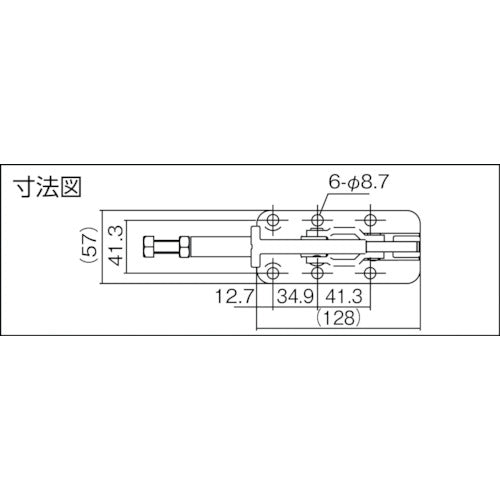 IKURA Horizontal push type toggle clamp Steel (31414) Stroke 50.8mm Flange base Pressing force 11.36kN ISK-SL3500 1 piece
