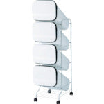 Risu Sorting Pail Smooth Stand Dust Box Multi-Tier 4 Tiers White GBBH003 1 pc