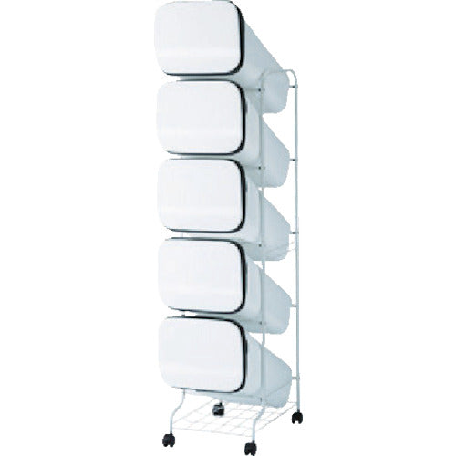 다람쥐 분별 페일 스무스 스탠드 더스트 박스 다단식 5단 화이트 GBBH005 1개