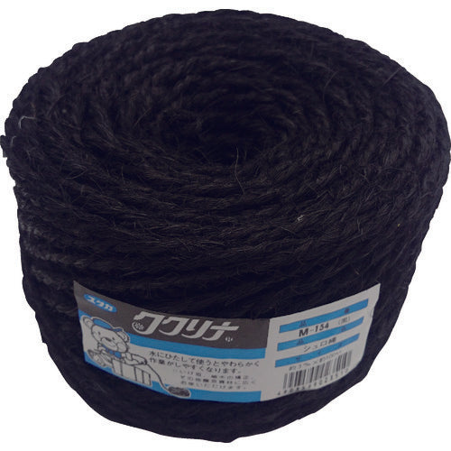 ユタカメイク 荷造り紐 シュロ縄玉 約3mm×100m ブラック M-134-BK 1 巻