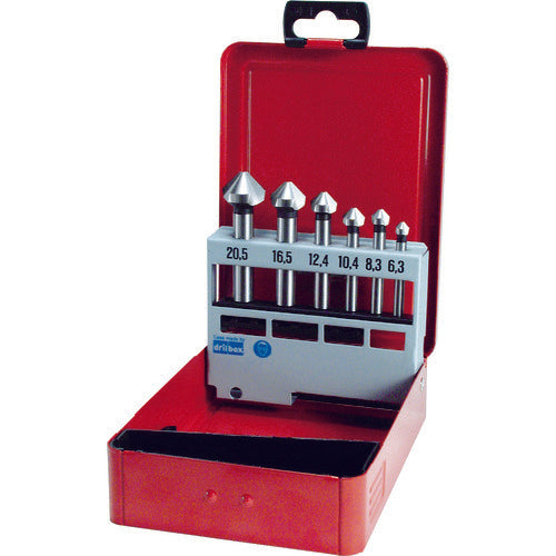 TRUSCO Countersink Set High Speed Steel 6 Piece Set TCSHS 1 S