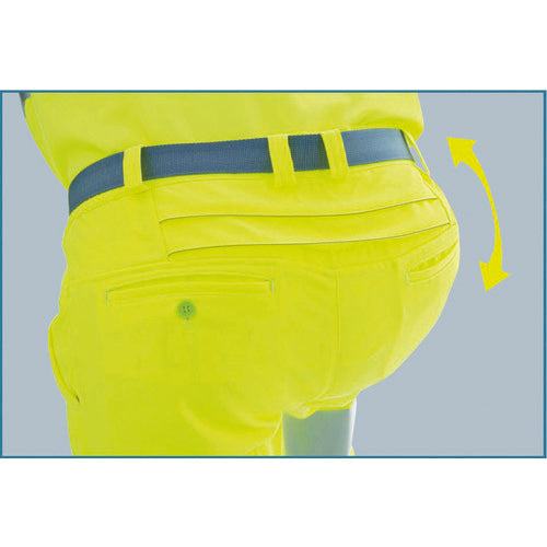 Midori Safety High Visibility Easy Flex Pants Orange S VE 325-SITA-S 1 Pair