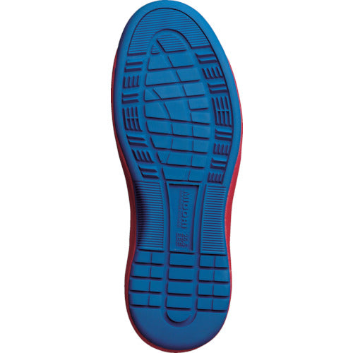 Midori Anzen Wide Resin Toe Cap Lightweight Sneakers Blue/Red 25.5cm WPA110-BL/R-25.5 1 Pair