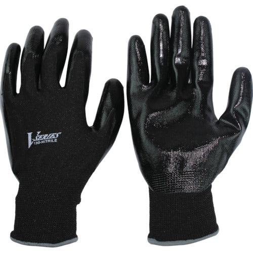 오타 후쿠 니트릴 등받이 장갑 블랙 LL A-32-BK-LL 1 쌍