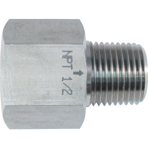 ASOH ステンレス製 変換内外ソケット 外NPT1/2×内PT1/2 NF-8444 1 個