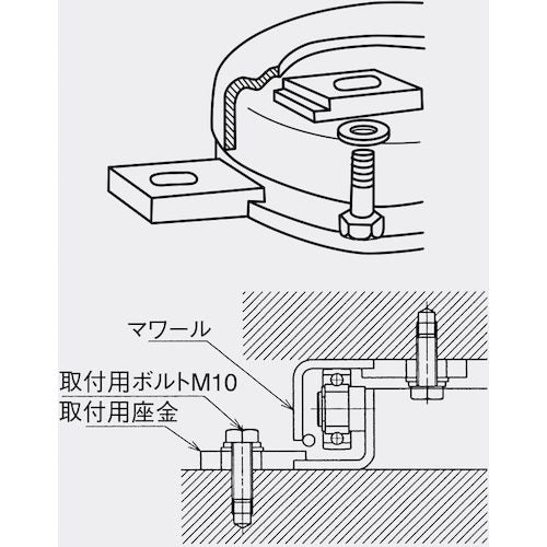 タイユー マワールPT型用取付用座金 PT-ZAGANE 1 個