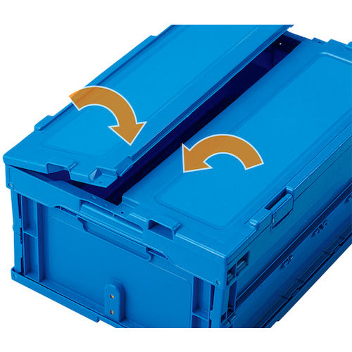 サンコー フタ一体型折りたたみコンテナー 558900 サンクレットオリコンP50B−SL ブルー SKSO-P50B-SL-BL 1 個