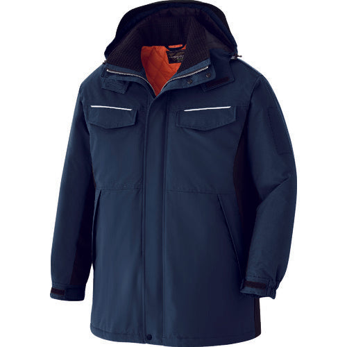 Midori Anzen Verdexcel Anti-static Waterproof Cold Weather Coat Navy x Black L VE1047-UE-L 1 piece
