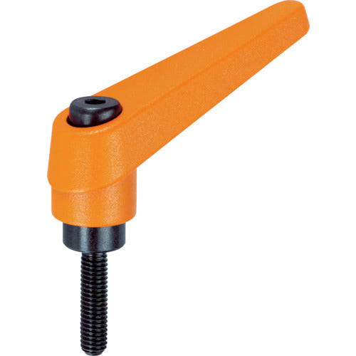 TRUSCO Clamp Lever Orange Male Thread M16 Thread Length 40 TCMR16-40 1 pc