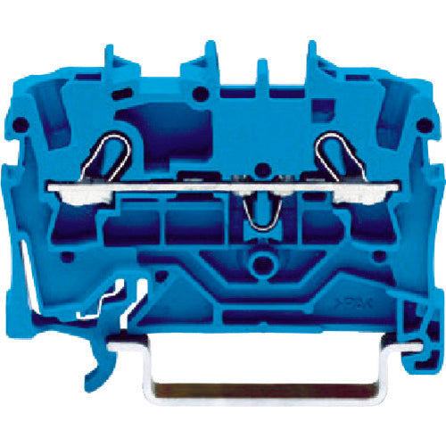 WAGO Spring Type Relay Terminal Block for 2002 Series 2-Wire System, Blue, 2002-1204-PK, 1 Piece