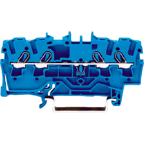 WAGO Spring Type Relay Terminal Block for 2002 Series 4-Wire Type, Blue, 2002-1404-PK, 1 Piece